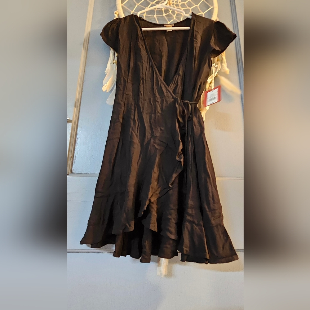 NWT Black Wrap Dress